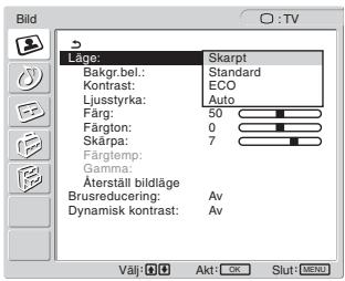 SONY MFM-HT205 - ■ Att välja bildläge för TV/COMPONENT/VIDEO 1/VIDEO 2 - 1