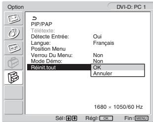 SONY MFM-HT205 - ■ Réinitialisation des réglages par défaut - 1