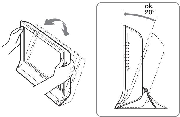 SONY MFM-HT205 - Krok 6: Regulacja nachylenia ekranu - 1