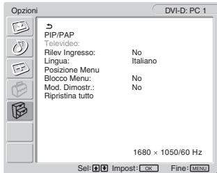 SONY MFM-HT205 - Menu Opzioni - 1