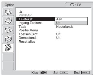 SONY MFM-HT205 - De positie van het subbeeld wijzigen (PIP-functie: Aan) - 2