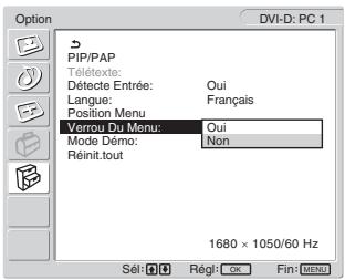 SONY MFM-HT205 - ■ Réglage du « Verrou Du Menu » - 1