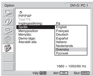 SONY MFM-HT205 - ■ Att ställa in "Språk" - 1