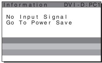 SONY MFM-HT205 - Se surgir “No Input Signal” no ecrã - 1