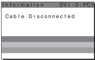 SONY MFM-HT205 - If "Cable Disconnected" appears on the screen - 1