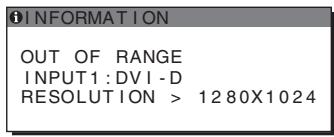 SONY SDM-S95AR - Se "OUT OF RANGE" surgir no ecra - 2