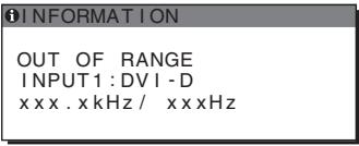 SONY SDM-S95AR - Se "OUT OF RANGE" surgir no ecra - 1