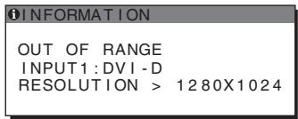 SONY SDM-S95AR - Eger "RESOLUTION >1280× 1024 mesajgörüntülenirse - 1