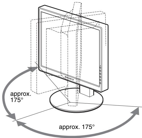 SONY SDM-S95AR - Setup 7: Adjust the tilt and height - 2