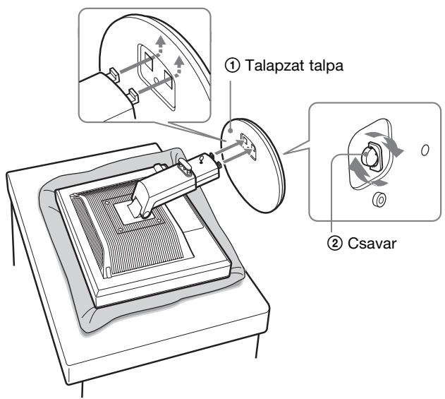 SONY SDM-S95AR - A talapzat talpán lévő lyukakat akassza a talapzat villáiba. ① - 1