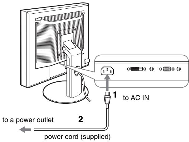 SONY SDM-S95AR - Setup 4: Connect the power cord - 1