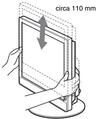 SONY SDM-S95AR - Fissare entrambi i lati del pannello LCD e regolare l'altezza dello schermo. - 1