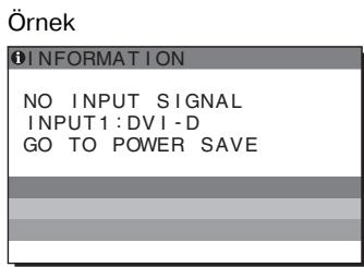 SONY SDM-S95AR - Eger "NO INPUT SIGNAL" mesaju görtülenirse - 1
