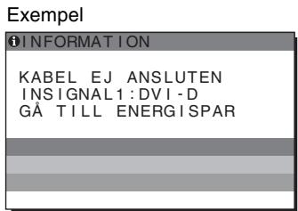 SONY SDM-S95AR - Om "KABEL EJ ANSLUTEN" visas på skärmen - 1