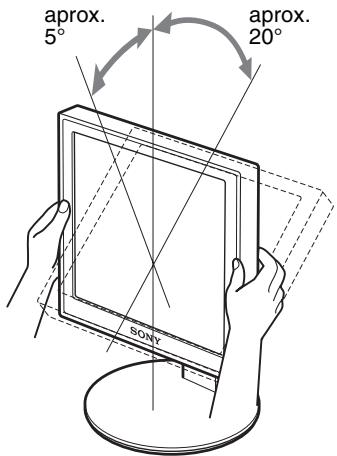 SONY SDM-S95AR - Configuración 7: Ajuste de la inclínación y la alta - 1