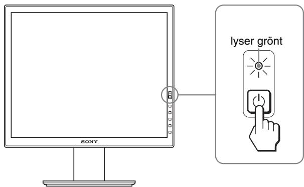 SONY SDM-S95AR - Installation 6: Slå på strömmen till bildskärm och dator - 1