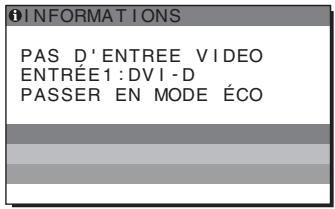 SONY SDM-S95AR - Si I'indication « PAS D'ENTREE VIDEO » apparait sur I'écran - 1