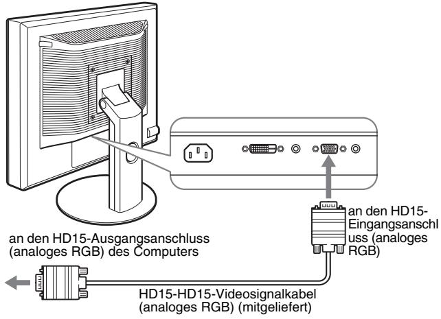 SONY SDM-S95AR - Anschlieben eines Computers mit einem HD15-Ausgangsanschluss (analoges RGB) - 1