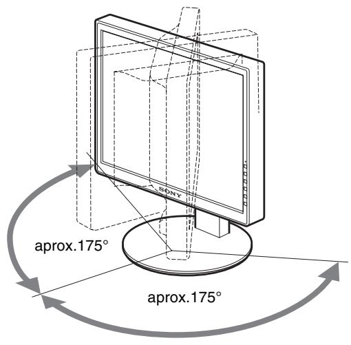 SONY SDM-S95AR - Configuración 7: Ajuste de la inclínación y la alta - 2