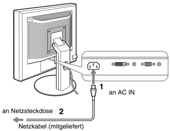 SONY SDM-S95AR - Schritt 4: Anschlieben des Netzkabels - 1