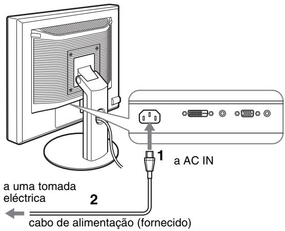 SONY SDM-S95AR - Configuração 4:Ligar o cabo de alimentação - 1
