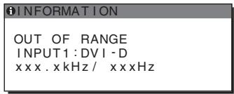 SONY SDM-S95AR - Eger "xxx.x kHz/xxx Hz" mesaji görtüntenirse - 1