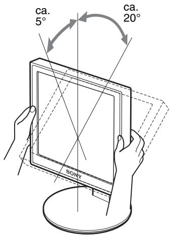 SONY SDM-S95AR - Instelling 7: Pas de stand en de hoogte aan - 1