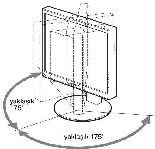 SONY SDM-S95AR - Kurulum 7: Yüksekkıngin ve eğimin ayarlanması - 2