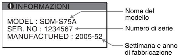 SONY SDM-S95AR - Visualizzazione delle informazioni relative al display - 2