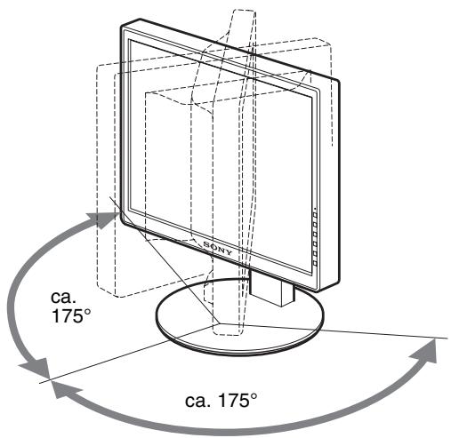 SONY SDM-S95AR - Instelling 7: Pas de stand en de hoogte aan - 2