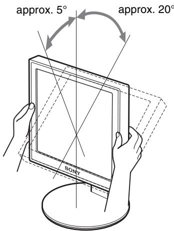 SONY SDM-S95AR - Setup 7: Adjust the tilt and height - 1