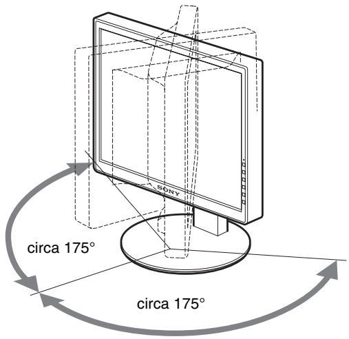 SONY SDM-S95AR - Tenere il pannello LCD da entrambi i lati, quando regolare l'angolazione dello schermo. - 2