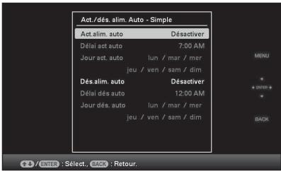 SONY DPF-E75 - Modification des réglages de l'activation/désactivation de l'alimentation automatique - 1