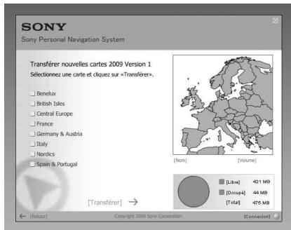 SONY NVD-U03R - Sélectionnez « Transférer nouvelles cartes » dans le menu principal. - 3