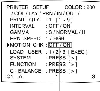 SONY UP-51MD - Pour sélectionner le réglage sur le menu - 6