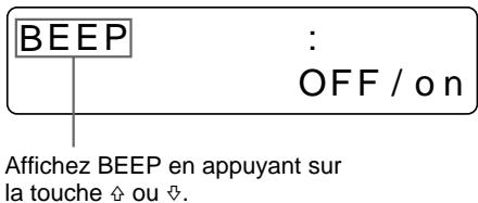 SONY UP-51MD - Sélection de l'activation des bips de confirmation et d'erreur - 3