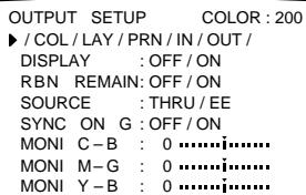SONY UP-51MD - Organigramme de l'écran de menu - 5