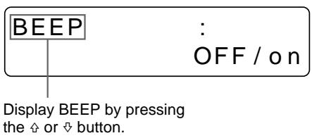 SONY UP-51MD - Selecting Whether the Operation and Error Tones Sound - 3