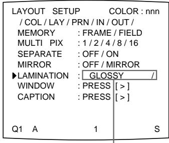 SONY UP-51MD - Auswahlen des Beschichtungstyps - 6
