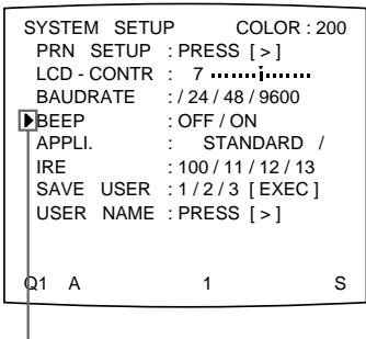 SONY UP-51MD - Ein-/Ausschalten des Betriebs- und Fehlersignals - 2
