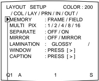 SONY UP-51MD - To select the memory mode using the menu - 4