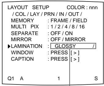 SONY UP-51MD - Selecting the Lamination Pattern - 6