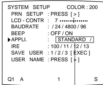 SONY UP-51MD - Sélectionnez le mode d'application souhaité en appuyant sur la touche ou . - 1