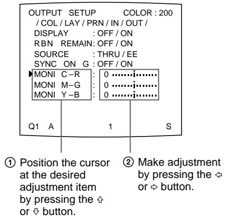 SONY UP-51MD - Adjust the monitor while comparing the printout with the image on the monitor. - 1