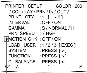 SONY UP-51MD - Pour sélectionner le réglage sur le menu - 4