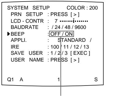 SONY UP-51MD - Ein-/Ausschalten des Betriebs- und Fehlersignals - 4
