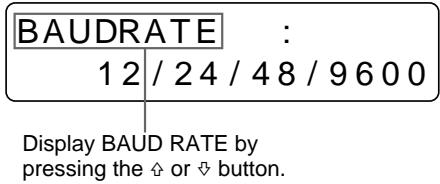 SONY UP-51MD - Setting the Baud Rate for Computer Communication - 3