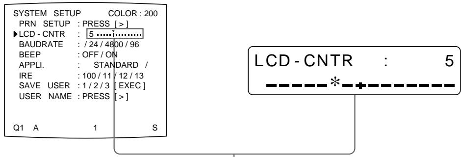 SONY UP-51MD - Régler la luminosité de la fenêtre d'affichage de l'imprimante en appuyant sur la touche ou . - 1