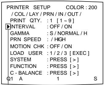 SONY UP-51MD - Select INTERVAL by pressing the  or  button. - 1