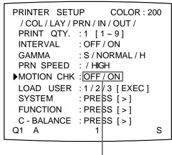 SONY UP-51MD - To select the setting using the menu - 6